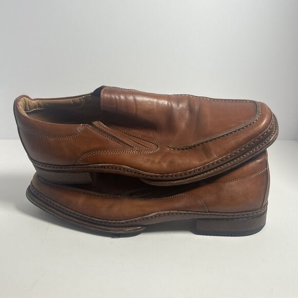 Mark Nason Brown Square Toe Leather Loafer Slip On Dress Shoe Mens 10.5 main image 5